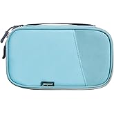 pack all Pencil Pen Case, Portable Pencil Pouch with Zipper, Compact Stationery Bag Makeup Bag, Pencil Bag for Home Office (Blue)