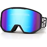 EXP VISION Ski/Snowboard Goggles for Men Women, OTG Snow Goggles Anti Fog UV Protection
