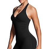 Aoxjox Women's Sleeveless Athlenza Halter Tank Tops Workout Athletics Lumastretch Yoga Curve Longline Crop Top