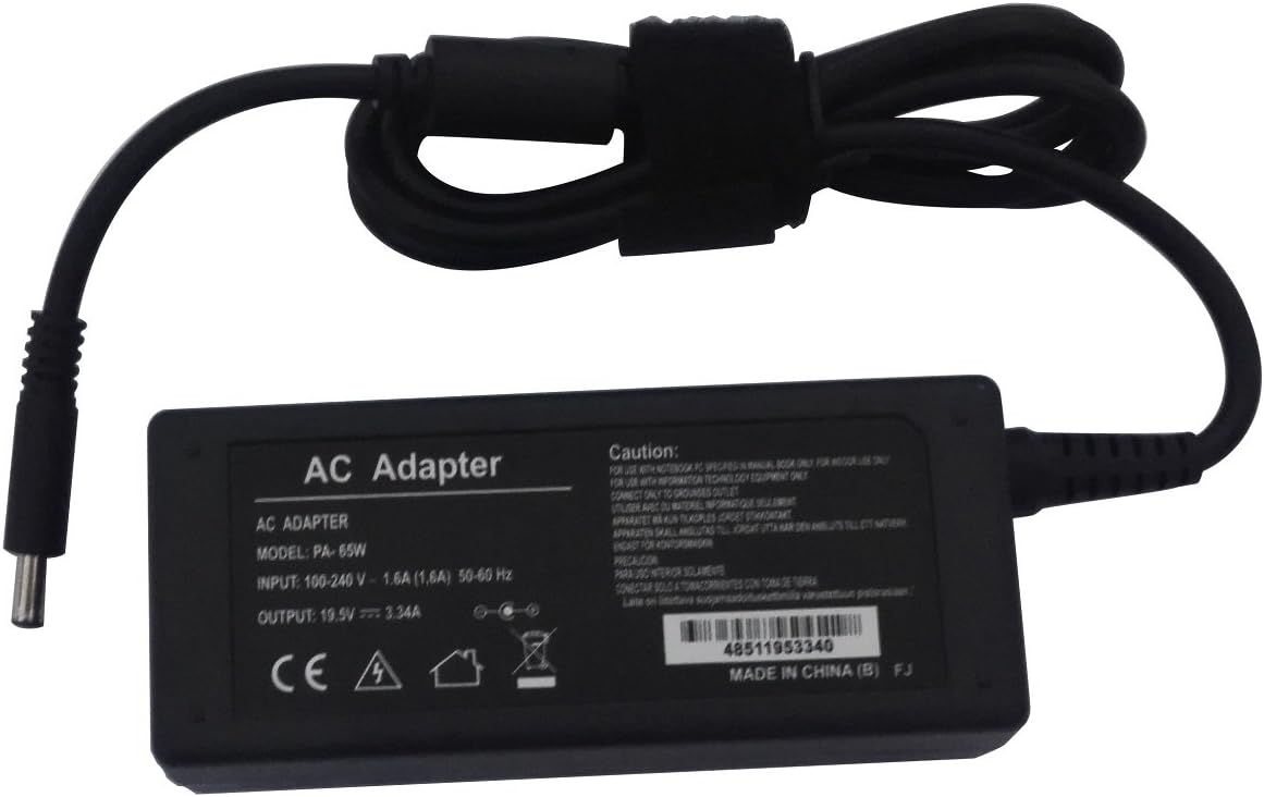 65W,4.5mm Connector Replacement AC Adapter Charger for Dell-Inspiron 15-5000 Series,Dell XPS 11 12 13,Dell Vostro 14 3458 15 3558 Dell Latitude 13 Laptops(Please Check Connector Photo).