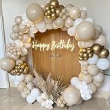 FlixCart White Gold Balloons Arch Kit 192Pcs Birthday Wedding Decor