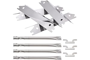 ADVIACE Grill Replacement Parts for Brinkman Brinkmann 810-2410-S 810-2411-S, Stainless Steel Burner Tubes, Heat Plate Shields and Carryover Crossover Burner Tubes Replacement for Brinkmann Gas Grill Models