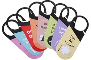 TOMETURE 8pcs Double-sided Pvc Door Sign Set Do Not Disturb Meeting Privacy Office Door Hanger Signs