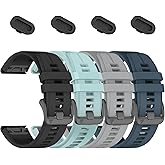 VELEYOK 20mm Sport Watch Band Compatible With Garmin Fenix 8 AMOLED-43mm/Fenix 7S pro/7S/Fenix 6S Pro/6S/5S Plus/5S,Silicone Straps for Epix Pro 42MM/Approach S70 42mm/Descent Mk3-43mm/Mk2s