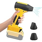 JJFX Compressed Turbo Blower for Dewalt 20V Battery, Jet Fan 4-Speed Max 130000RPM Wireless High Speed Handheld Fan for Air Duster Cleaner, Keyboard Cleaning, Drying, Leaf Blower, BBQ