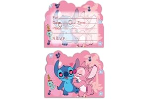 20pcs Stitch Birthday Invitations,Stitch Party Invitations Birthday Party Supplies Decoration (1)