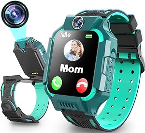 Kids Smart Watch for Girls Boys 4-12 Age 360°Rotation Dual Cameras Waterproof LBS Tracker Phone Watch with 1.5