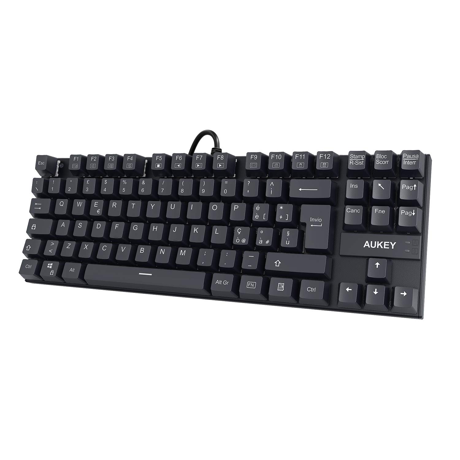 Buy Aukey Mechanical Keyboard with Blue Switches 88 Antighosting keys