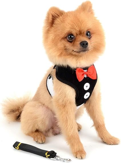Selmai Nœud Papillon Harnais Pour Chien Tuxedo Gentleman