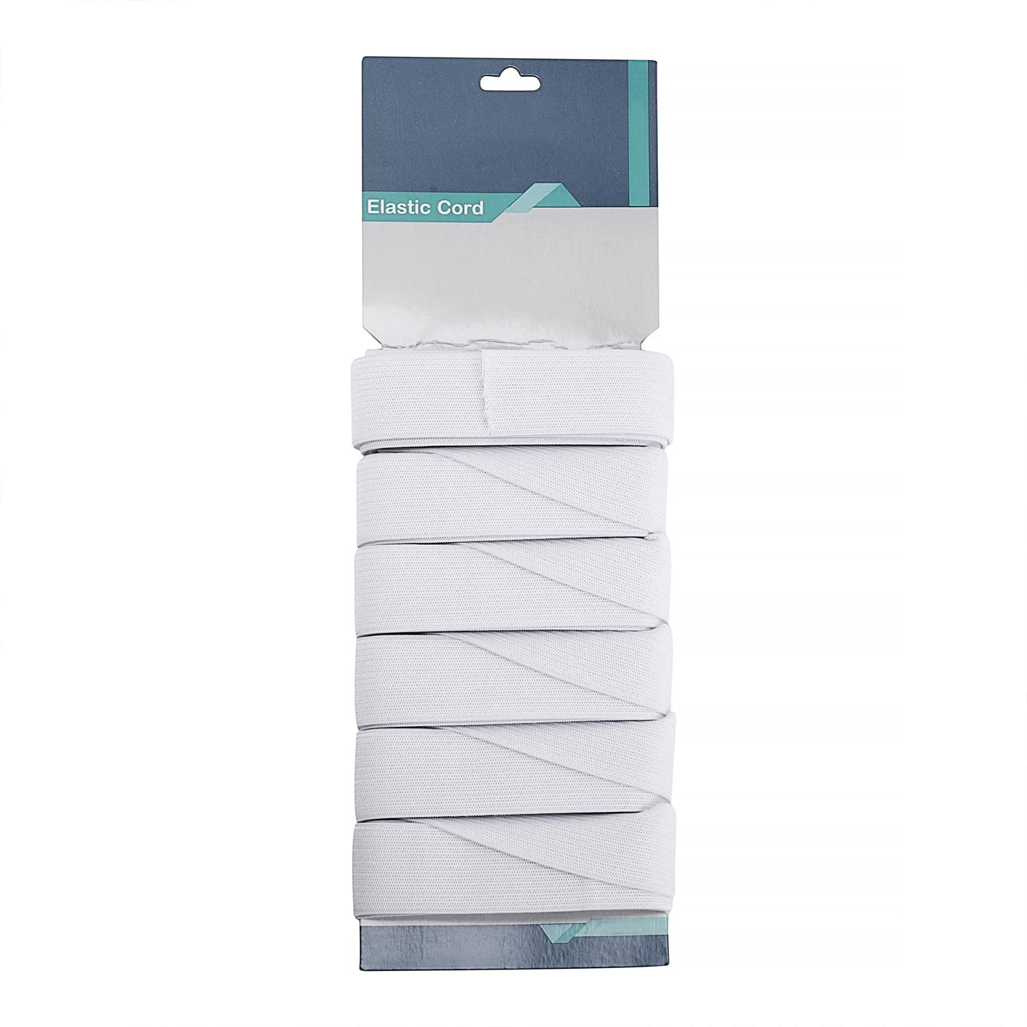 Weddecor White Elastic Sewing Thread 12mm Smooth Finish for Knitting, Crafts and Handicraft Accessories, Rims and Clothes Manufacturing, 50 Meters