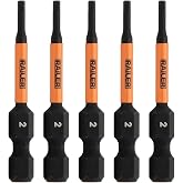 5pc 2mm Hex Bit Set 2 Inch S2 Steel Impact Allen Wrench Screwdriver Bits | Precision machined hex tip for machinery &amp; furniture assembly. Extended 2" reach for quick-release 1/4" hex chucks.