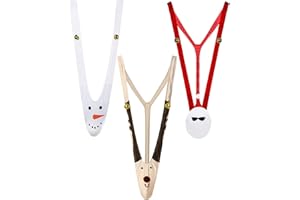 Boyiee Christmas Gag Gift Reindeer Mankini Men's Underwear for Halloween Christmas Costume, Set of 3 (Santa, Reindeer, Snowman)