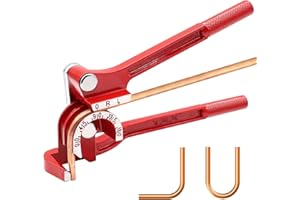 Tnisesm Tube Bender, Manual Tubing Bending Tools for 1/4 5/16 and 3/8 Inch Copper Aluminum Thin Red