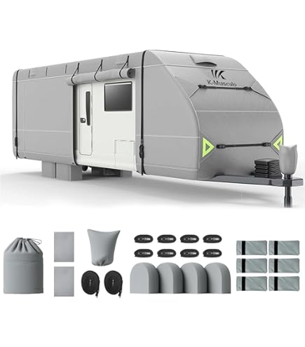 ALBINA 300D Oxford Travel Trailer RV Cover, 30-33 Waterproof