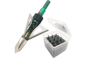 Flying Swifts Hunting Broadheads 3 Blades Archery Broadheads 100or125 Grain 12PK Screw-in Arrow Heads Arrow Tips Compatible with Traditional Bows and Compound Bow Archery Hunting