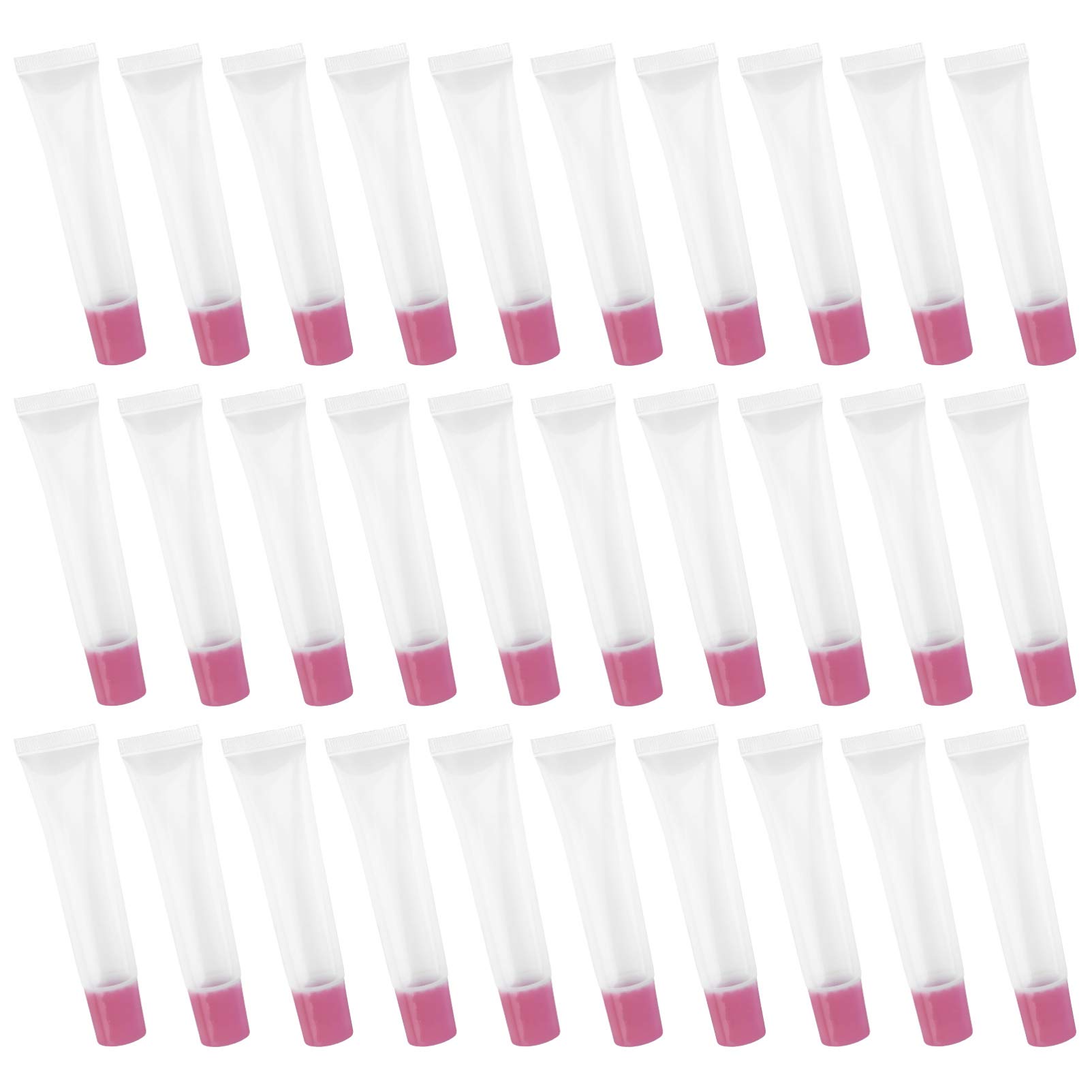 Lurrose 50pcs Empty Lip Gloss Tubes 15ml Empty Lip Balm Container Tubes Refillable Lip Gloss Tubes for DIY Comestic