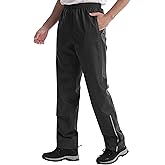 iCreek Men's Rain Pants Waterproof Rain Over Pants Hiking Pants Windproof Lightweight Outdoor for Golf, Fishing