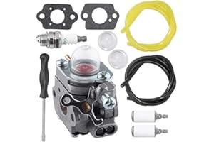 U3STORE WT973 Carburetor for Bolens BL110 BL160 BL425 Cub Cadet BC210 BC280 CC212 CS202 SS270 String Trimmer Brushcutter Carb Kit with Fuel Filter Fuel Lines Spark Plug