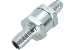 CDQBWKJGFJ 2 Pcs 10mm 3/8" Fuel Non Return One Way Check Valve Petrol Diesel Fuel Oil Water Aluminium Alloy