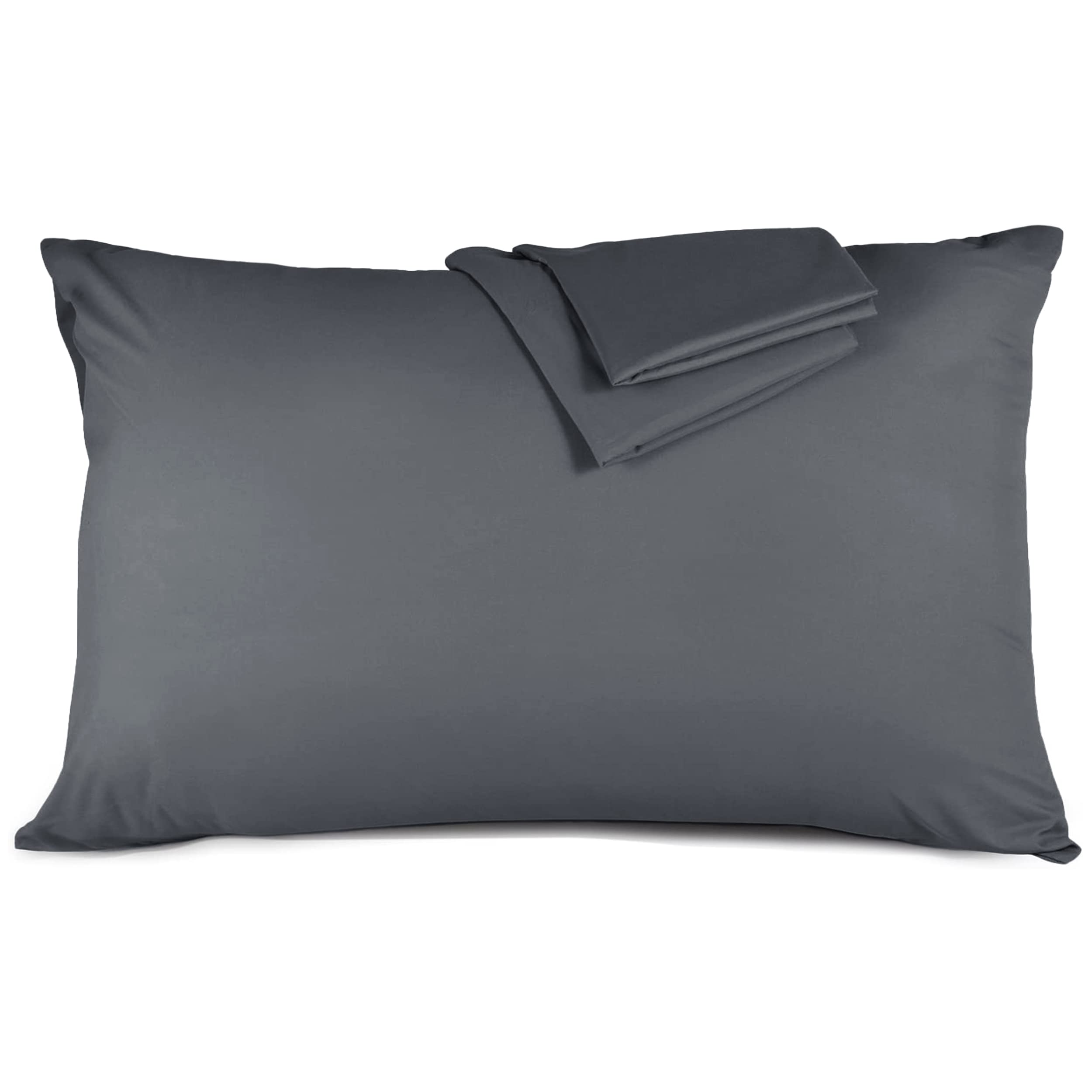 Hafaa Pillow Cases 2 Pack Brushed Microfiber Plain Pillow Cases with Envelop Closure – Wrinkle & Fade Resistant Pillow Cover, (Charcoal, 48x74 cm) — image 1