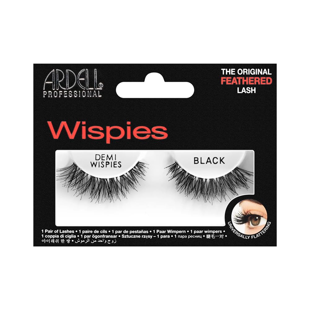 ARDELL Invisibands Lashes 100% Human Hair BLACK (Item:Demi Wispies)