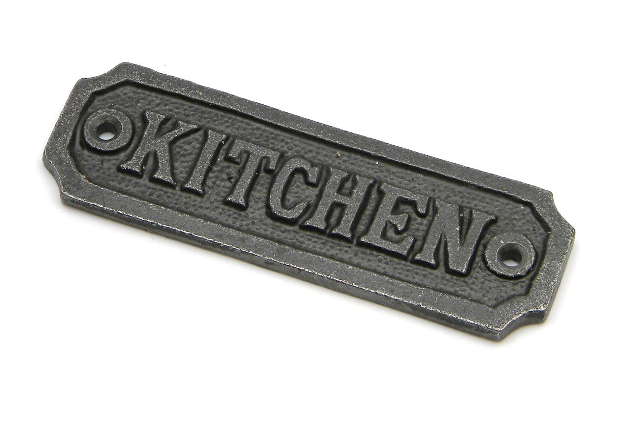 Oakcrafts Cast Iron Kitchen Door Sign - 108mm x 35mm
