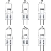 LedWekei G6.35 Halogen Bulbs,24v 150w Bulb Mini Spotlight Bulbs 2 Pin Clear Capsule Lamp Bulb,Dimmable 2700K Warm White Light Bulbs (6Pack)