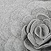 KINGROSE Handmade 3D Flowers Decorative Throw Pillow Cover Solid Wool Cushion Case for Home Bed Living Room 12 x 20 Inches Gray
