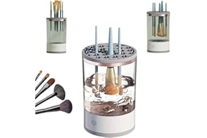 GENERIC Electric Makeup Brush Cleaner, Cosmetic Brush Cleaner Machine, USB Automatic Makeup Brush Tools,Automatic Spinning Makeup Brush Cleaner Fit for All Size Makeup Brushes Set