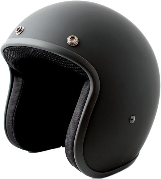 Daytona Matt Black Low Profile Slim Fit Open Face D.O.T. Helmet (Small