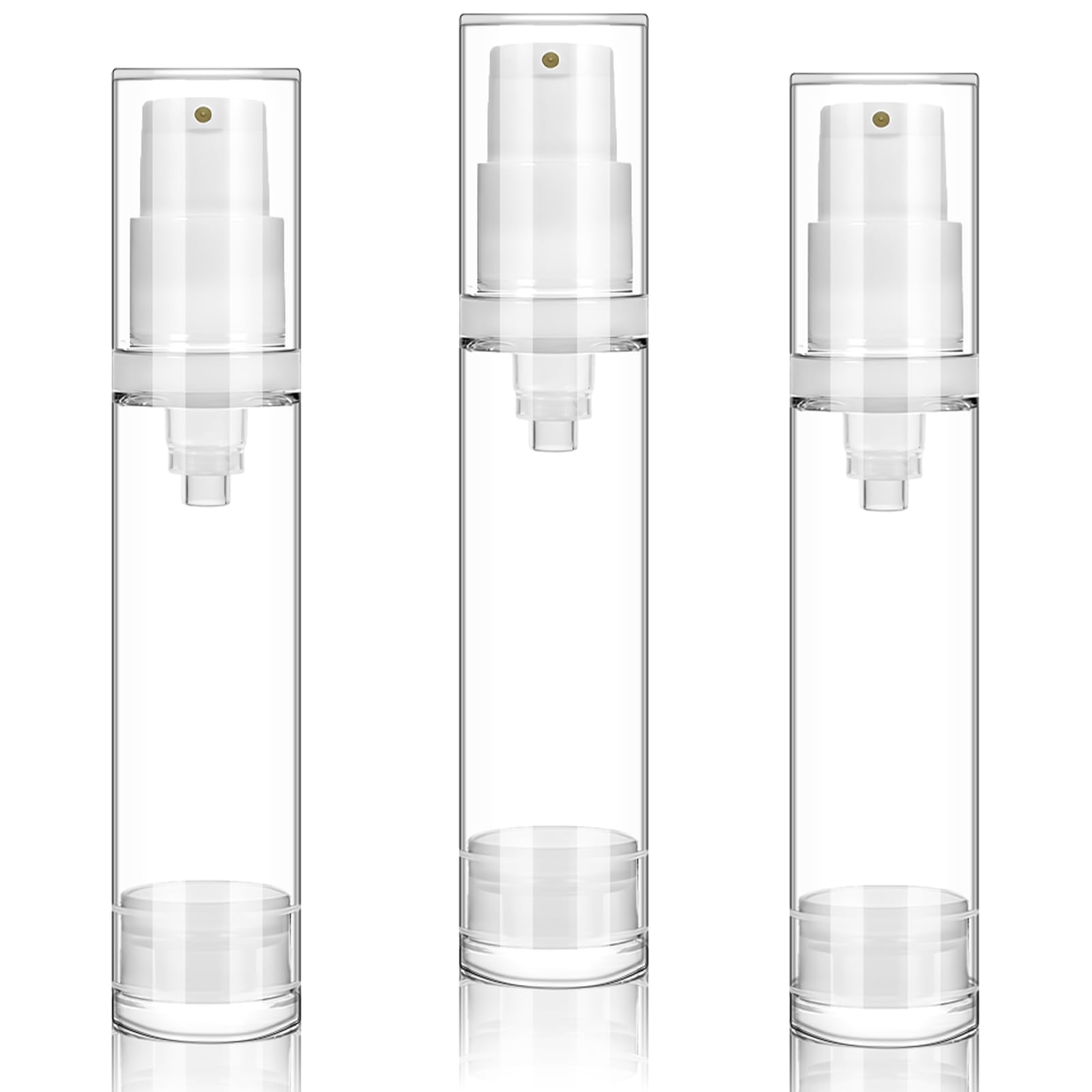 Photo 1 of 3Pcs 10ml Airless Pump Travel Bottles? Clear Plastic Refillable Lotion Dispenser, Leak-Proof Pump Bottle for DIY Foundation, Gel, Shampoo, Cream & Daily Toiletries, Essential for On-The-Go Use