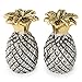 Mud Pie Pineapple Salt and Pepper Shaker Set, Silver/Gold
