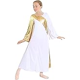 Danzcue Girls Asymmetrical Bell Sleeve Dance Dress