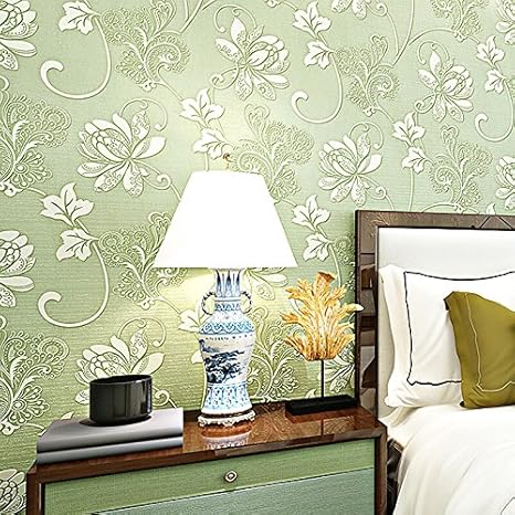 Amazon Co Jp Sisanlai 3dイエローピンクヨーロッパ国largeフローラル壁紙寝室結婚部屋 サロンwellnessセンターstudio壁紙 100 53 M ホーム キッチン