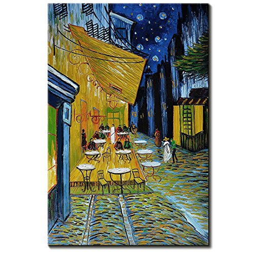 Amei art paintings, 24x36 inch the cafe  terrace at nig…