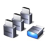 UGREEN 4 Pack HDMI Dummy Plug 4K@60Hz, EDID Emulator | 2K@60Hz 1080P@120Hz, Virtual Monitor Emulator, HDMI Headless Adapter for Remote PC, Laptop, Remote Work, Game/AFK/Mining