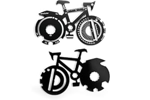 BOOGE 1 Pc Multitool Card 20-in-1 Bike Shape Multi-Purpose Pocket Tool for Outdoor Sports Survival