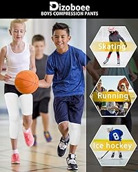Dizoboee Youth Boys Compression Pants One Leg 3/4