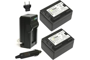 Wasabi Power Battery (2-Pack) and Charger for Canon BP-718 and Canon VIXIA HF R300, HF R400, HF R500, HF R600, HF R700, HR R800, HR R822