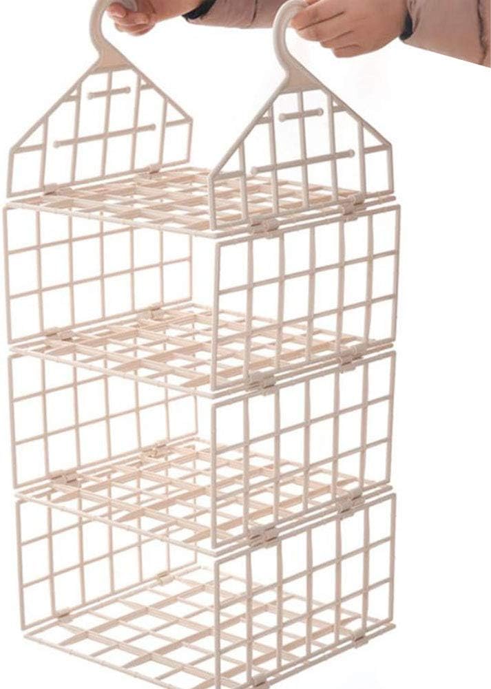 Fyore Collapsible Hanging Shelf Rack for Wardrobe Closet Clothes Sweater Storage Organizer 3 Layers Unit (Small Set)