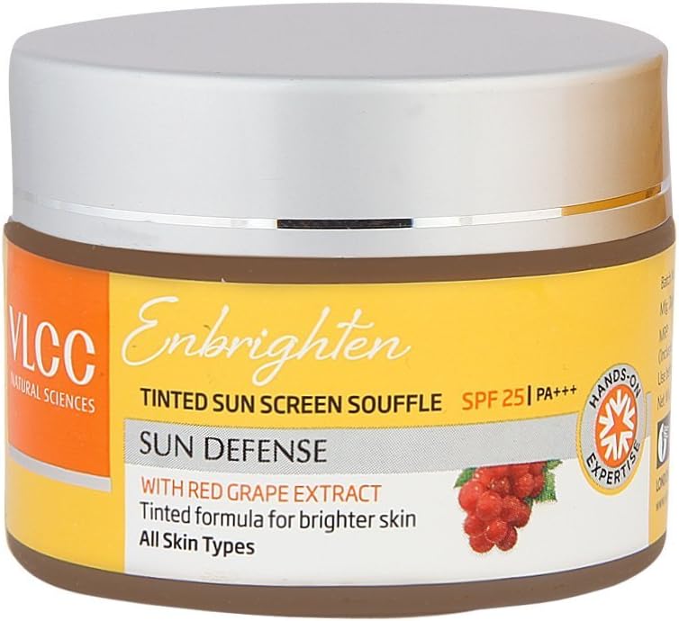 VLCC Enbrighten Tinted Sunscreen Soufflé SPF 25, 40gm - - "Shipping by FedEx"