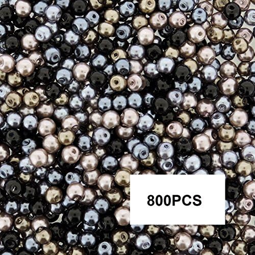 Beads Direct USA's Glass Pearls Mix Tiny Round Glass Pearls - Granite Mix (4mm, 800pcs)