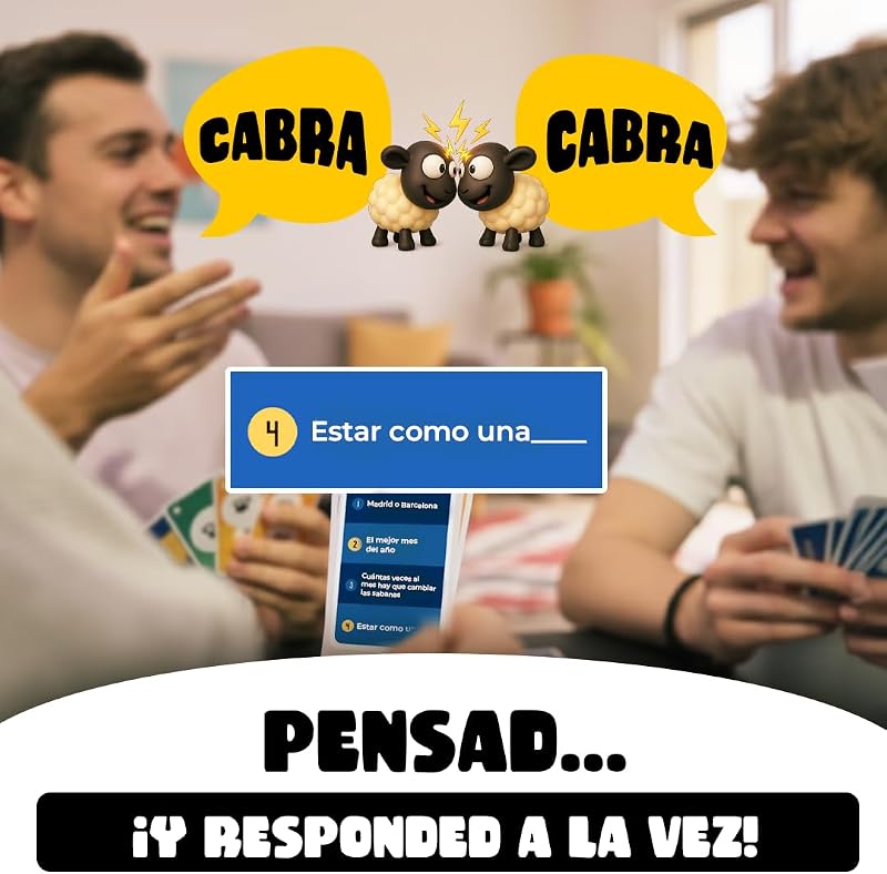 Holy Sheep - Juegos de Mesa para Familia y Amigos | de los Creadores de Quickstop - ¡Responde Igual Que tu Equipo! - Divertido, Rápido y Original - Juego de Viaje Ideal para Verano