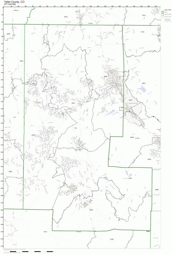 Teller County Map