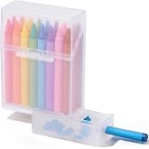 Clabby 1 Pcs 2 in 1 Plastic Crayon Box with Sharpener Holds 24, Clear | Clear, Organizer Box, Colorful, Case with Hinged Lid, Snap Closure for Pen Boys Girls Kids Art Crafts School Classroom Supply