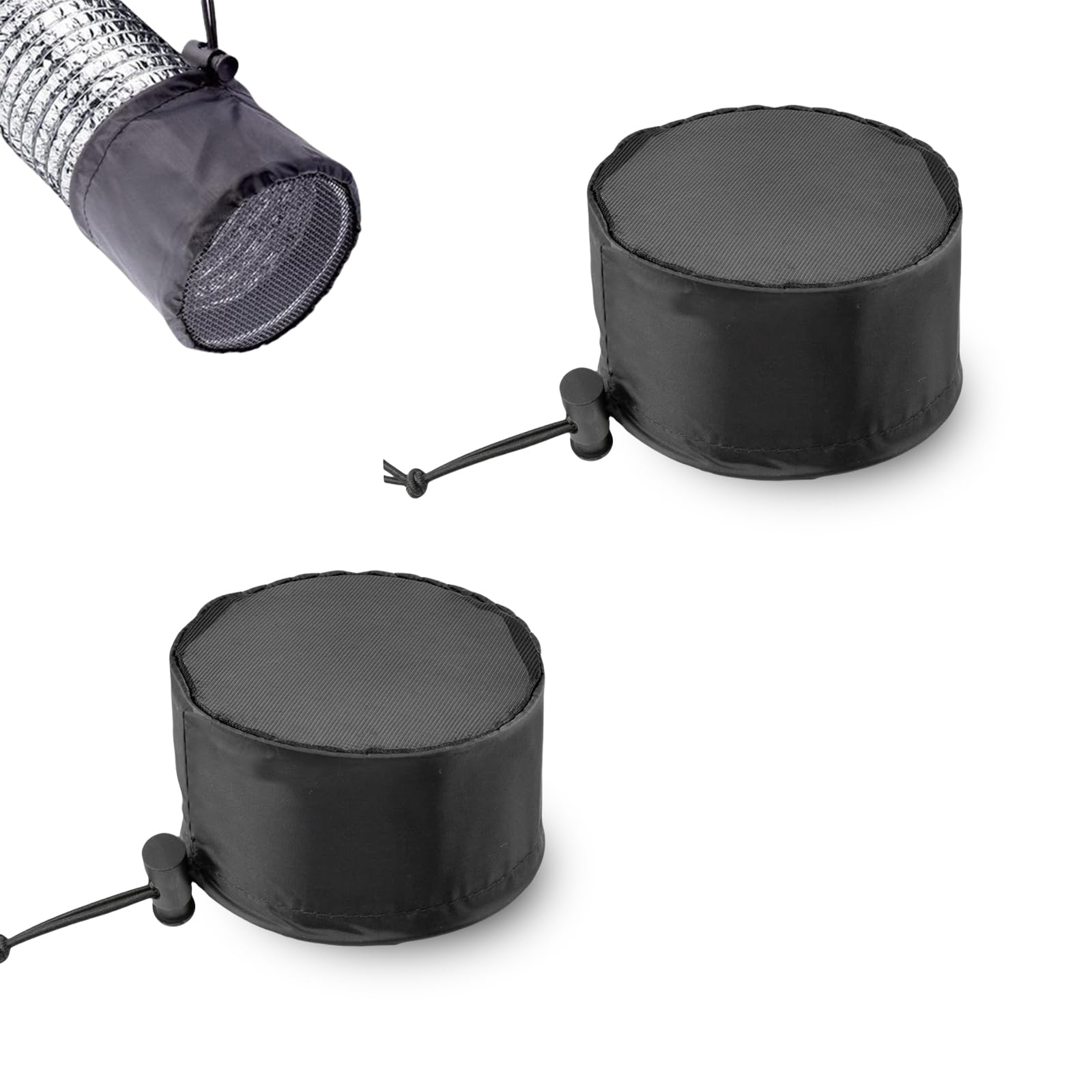 INCAUCA 4 Inch Grow Tent Vent Cover Filter, 2Pcs Grow Tent Duct Filter Vent Cover w/ Elastic Band & Fixed Buckle, Mesh Net Shield for Plant Grow Tent Ventilation Fan Exhaust Screen