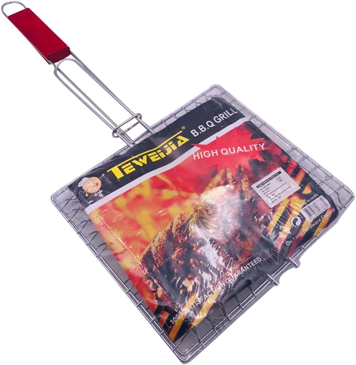 Teweijia Korean BBQ and Fish Grill Two Side Wire Net Grill Camping Cookware