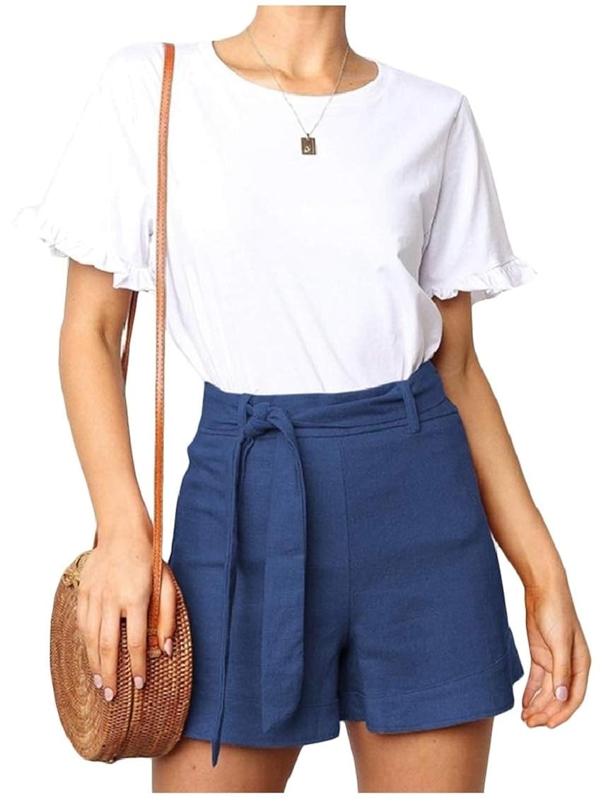 High Waisted Baggy Shorts Discount Sale 