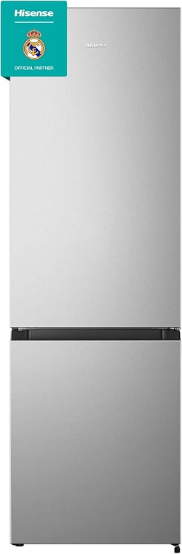 Hisense rb343d4cde - geladeira cíclica combi, 269l, classe e, largura 55cm x altura 180cm, porta reversível, abertura de porta 90º, iluminação led, gaveta para frutas e legumes, grande capacidade, aço inox
