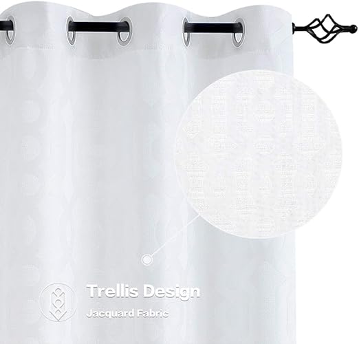 Amazon Com Jacquard Curtains For Living Room 63 Inch Length